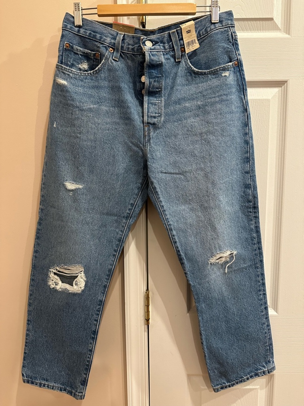 Levi's Relaxed Fit Distressed Blue Jeans